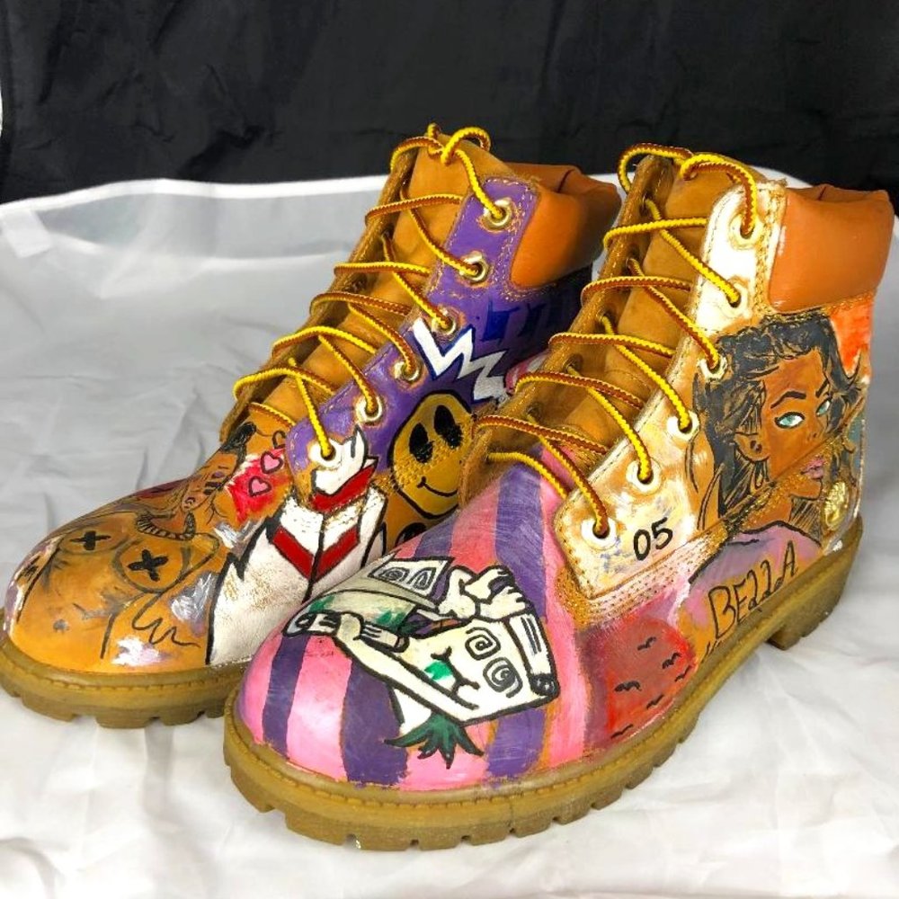 Customized Women's Timberland Boots Womens size 7 Mens Size 5 1/2